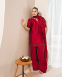New Designer Party Wear Look Heavy Natural Crep Silk With Bids Hand Work Full Hand Work top with farshi salwar