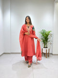 DESIGNER CORDING SEQUENCE EMBROIDERED WORKED TOP PLAZZO WITH DUPATTA