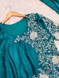 Premium Chinnon Silk Fabric Ready-to-Wear Draped Style Saree