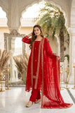 NEW DESIGNER HEAVY FUAX GEORGETTE SHARG TOP DUPATTA SET
