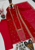 NEW DESIGNER HEAVY FUAX GEORGETTE SHARG TOP DUPATTA SET