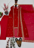 NEW DESIGNER HEAVY FUAX GEORGETTE SHARG TOP DUPATTA SET