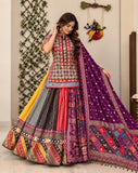 NAVRATRI SPECIAL Heavy MUSLIN COTTON Beautiful digital print & REAL MIRROR WORK CHANIYA CHOLI