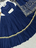DESIGNER NAVRATRI LAHENGA CHOLI WOTH EMBROIDERED REAL MIRROR WORK