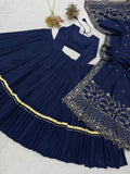 DESIGNER NAVRATRI LAHENGA CHOLI WOTH EMBROIDERED REAL MIRROR WORK