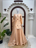 Japan Satin with Intricate Thread Work Beautiful Salwar Kameez