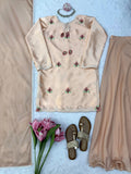 Japan Satin with Intricate Thread Work Beautiful Salwar Kameez