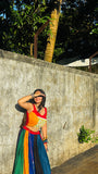 NAVARATRI WEAR BEAUTIFUL RAYON LEHANGA CHOLI