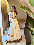 Rayon silk with Soft Net with Embroidery Sequins Work With Mirror Lehenga Layer