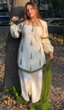 NEW DESIGNER PARTY WEAR TOP AND PLAZZO WITH FANCY DUPPATA AND EMBROIDERY WORK