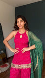 Heavy Faux Georgette with Digital weightless Print With Real Mirror Fancy Lace work Salwar Kameez