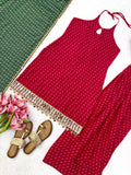 Heavy Faux Georgette with Digital weightless Print With Real Mirror Fancy Lace work Salwar Kameez