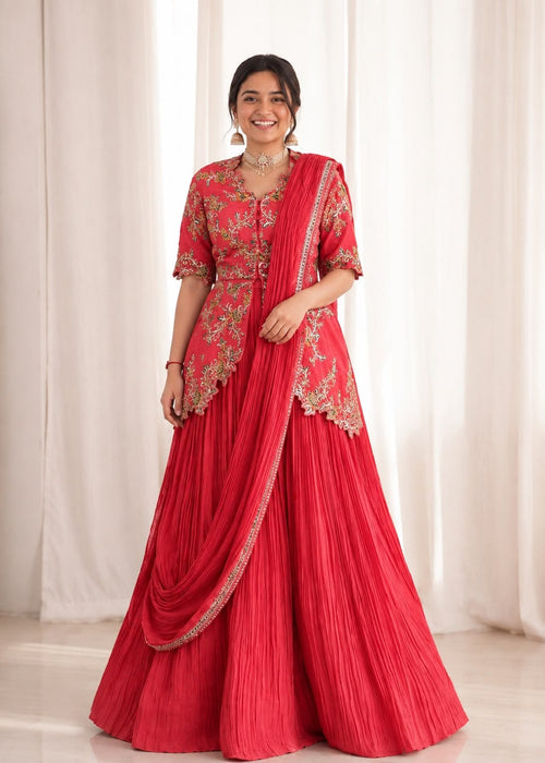 New Super Embroidery sequence work Fancy Lehenga with jacket