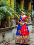NAVRATRI HEAVY MUSLIN COTTON SUPERB QUALITY DESIGNER PRINTED LAHENGA CHOLI