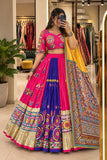 NAVRATRI  HEAVY MUSLIN COTTON SUPERB QUALITY DESIGNER PRINTED LAHENGA CHOLI
