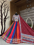 NAVRATRI HEAVY MUSLIN COTTON SUPERB QUALITY DESIGNER PRINTED LAHENGA CHOLI