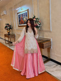 Premium FENDY SILK Beautiful 5mm sequins & zari embroidery work With Handwork Latkan lace both side Salwar Kameez