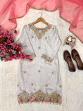 Premium FENDY SILK Beautiful 5mm sequins & zari embroidery work With Handwork Latkan lace both side Salwar Kameez