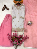Premium FENDY SILK Beautiful 5mm sequins & zari embroidery work With Handwork Latkan lace both side Salwar Kameez