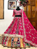 NEW DESIGNER NAVRATRI SPECIAL HEAVY MUSLIN COTTON PRINTED LAHENGA CHOLI