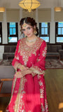 Premium CHINON with Zari &amp; 5mm Sequins Embroidery Work Salwar Kameez