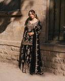 Premium CHINON with Zari &amp; 5mm Sequins Embroidery Work Salwar Kameez
