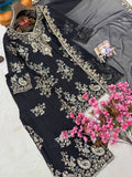 Premium CHINON with Zari &amp; 5mm Sequins Embroidery Work Salwar Kameez