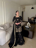 Beautiful CHINON SILK Beautiful 5mm sequins & Zari embroidery work Salwar Kameez
