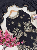Beautiful CHINON SILK Beautiful 5mm sequins & Zari embroidery work Salwar Kameez