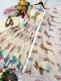 Pure Witless Silk With Digital Print With Long Full-Sleeves Salwar Kameez