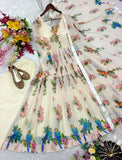 Pure Witless Silk With Digital Print With Long Full-Sleeves Salwar Kameez