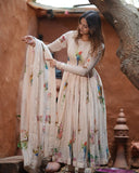 Pure Witless Silk With Digital Print With Long Full-Sleeves Salwar Kameez
