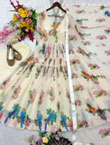 Pure Witless Silk With Digital Print With Long Full-Sleeves Salwar Kameez