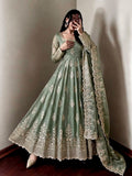Exclusive Trending Designer Gown with Heavy sequence embroidery work Dupatta