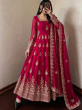 Exclusive Trending Designer Gown with Heavy sequence embroidery work Dupatta