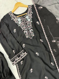 Rayon Satin with Soft Micro Cotton Lining & Intricate Thread With sequence Work with potli Salwar Kameez