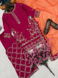 Premium CHINON with Zari & Sequins Embroidery Work Also Chakri Stone Work Salwar Kameez