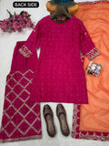 Premium CHINON with Zari & Sequins Embroidery Work Also Chakri Stone Work Salwar Kameez