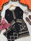 Premium CHINON with Zari & Sequins Embroidery Work Also Chakri Stone Work Salwar Kameez