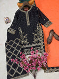 Premium CHINON with Zari & Sequins Embroidery Work Also Chakri Stone Work Salwar Kameez