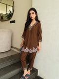 DESIGNER EMBROIDERED WORKED CO-ORD SET TOP AND PLAZZO