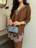 DESIGNER EMBROIDERED WORKED CO-ORD SET TOP AND PLAZZO