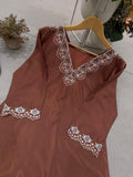 DESIGNER EMBROIDERED WORKED CO-ORD SET TOP AND PLAZZO