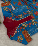 Heavy Chinon Silk with Digital Print ready-to-wear Beautiful saree