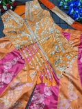 New Super Trending Embroidery Sequence work ready to wear jacket and Plazo