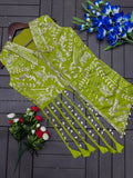 New Super Trending Embroidery Sequence work ready to wear jacket and Plazo