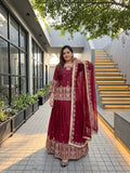 NEW DESIGNER WEAR HEAVY EMBROIDERY SEQUENCE WORK WITH REAL MIRROR HAND WORK TOP WITH LEHENGAS