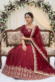 NEW DESIGNER WEAR HEAVY EMBROIDERY SEQUENCE WORK WITH REAL MIRROR HAND WORK TOP WITH LEHENGAS