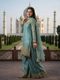 New Pure Fendy Silk With Heavy Embroidery Sequence Work Top-Bottom And Dupatta Set