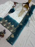 NEW ELEGANT DESIGN PURE DUAL TONE PENDING STAR GEORGETTE IN BEAUTIFUL TOP-PALZZO WITH DUPATTA SET